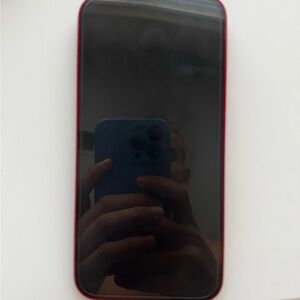 Apple Smartphone with Red Trim